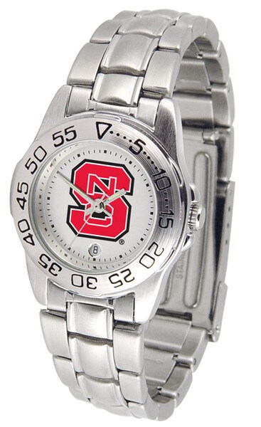 Ladies Sport Steel White Face Watch